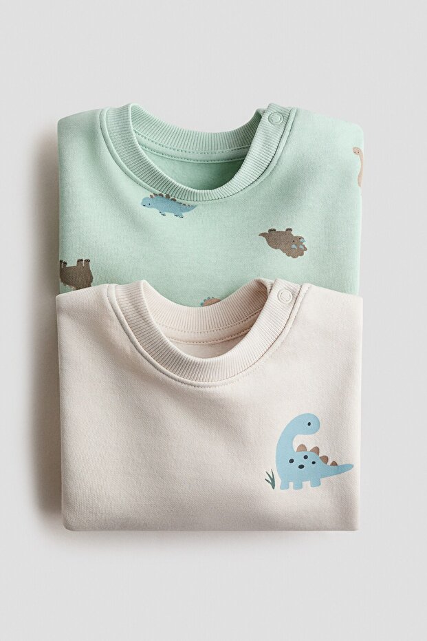 2'li Baskılı Sweatshirt - 2