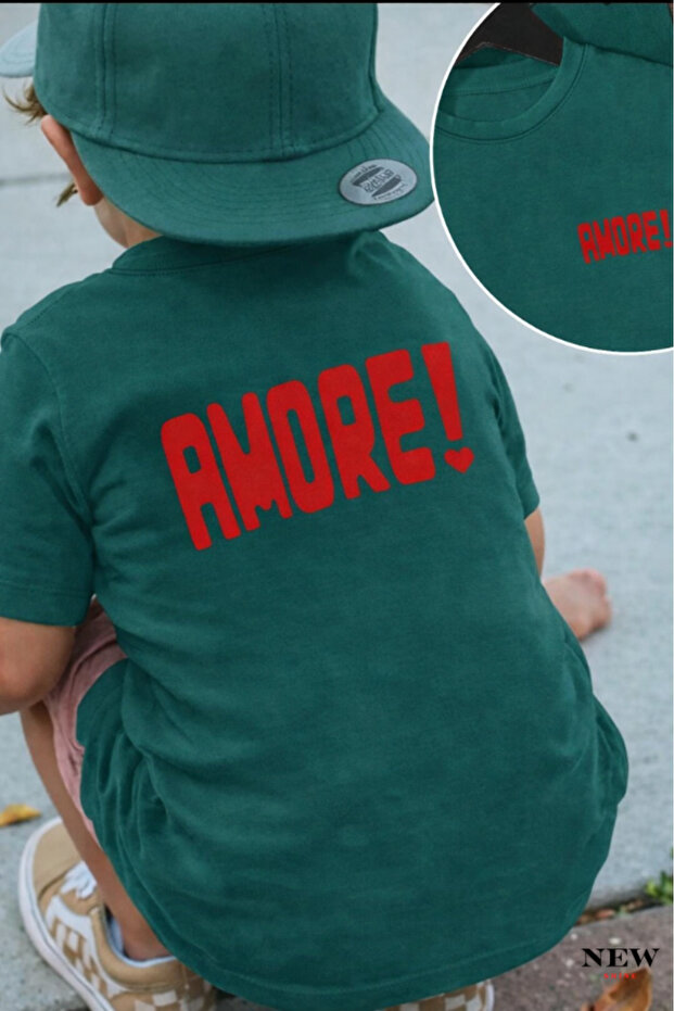 Amore Printed Unisex Children's T-Shirt