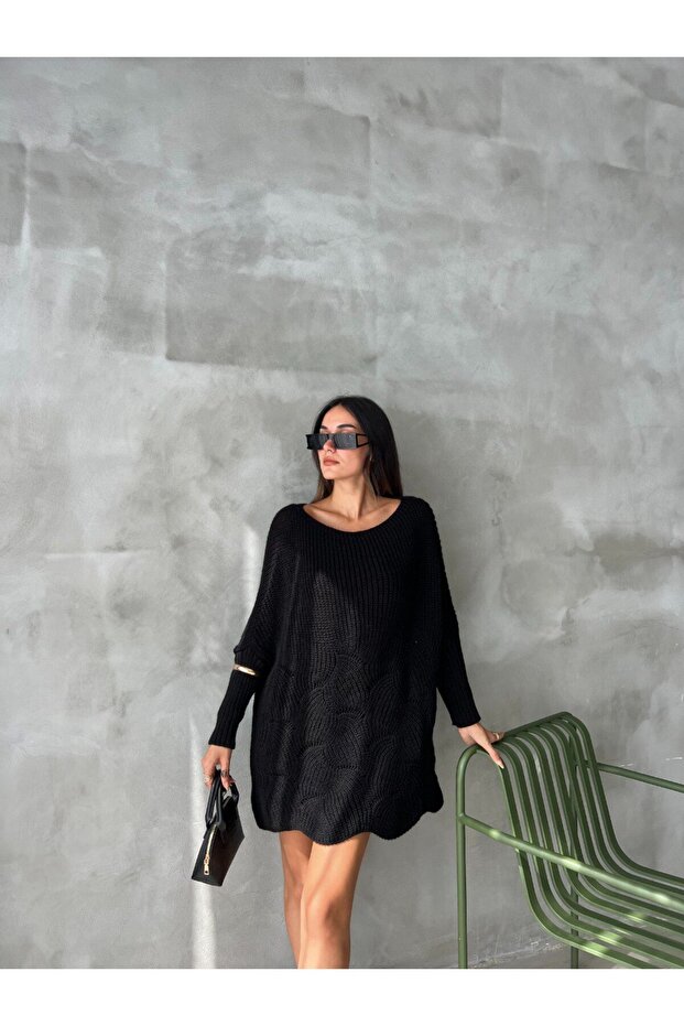 BABE SWEATER, black, with Patterned - 3