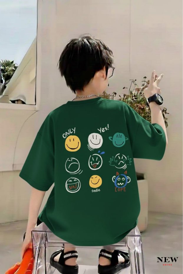 Emoji Printed Unisex Children's T-Shirt