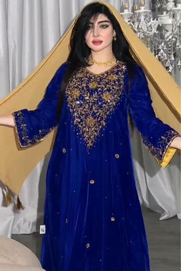 فستان سهرة أزرق ملكي