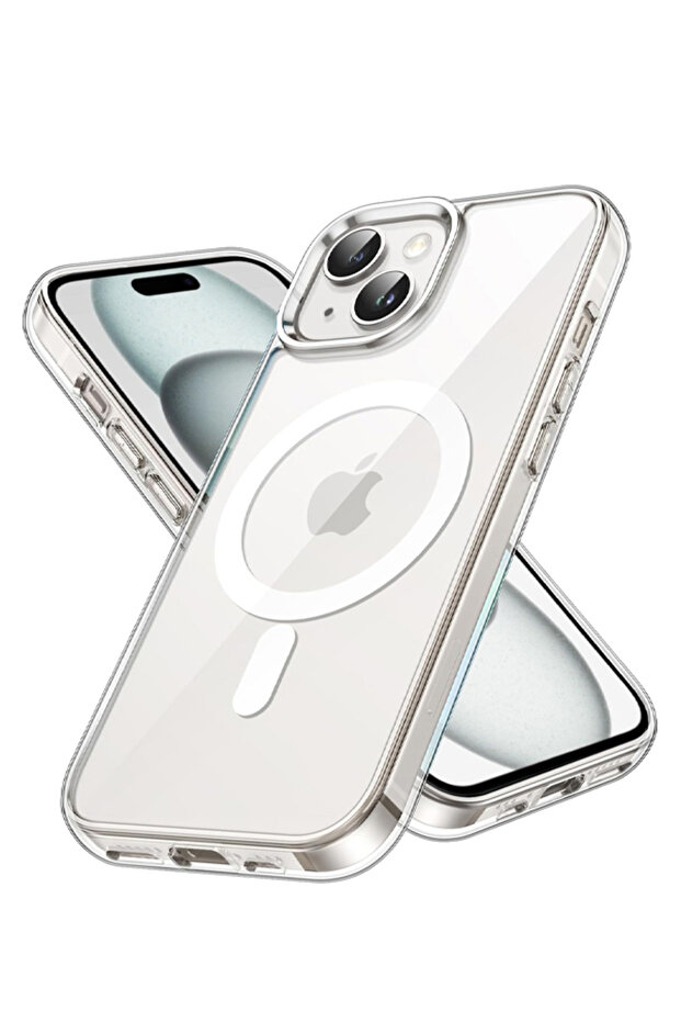 Apple iPhone 15 Plus 5G Transparent Magsafe Protective Yellowing Resistant Case Cover