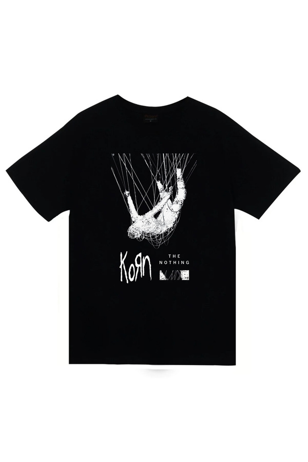 Korn Printed Unisex 100% Cotton Black T-Shirt