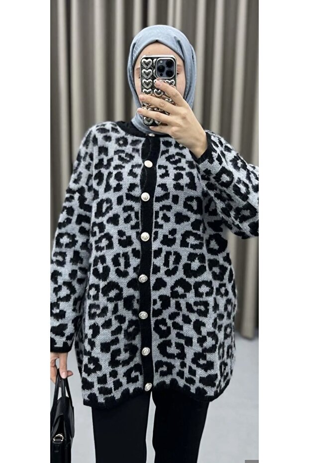 Леопардова кофта Gold Button - 1
