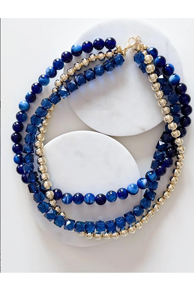 3lü Boncuk Kolye Seti - 1