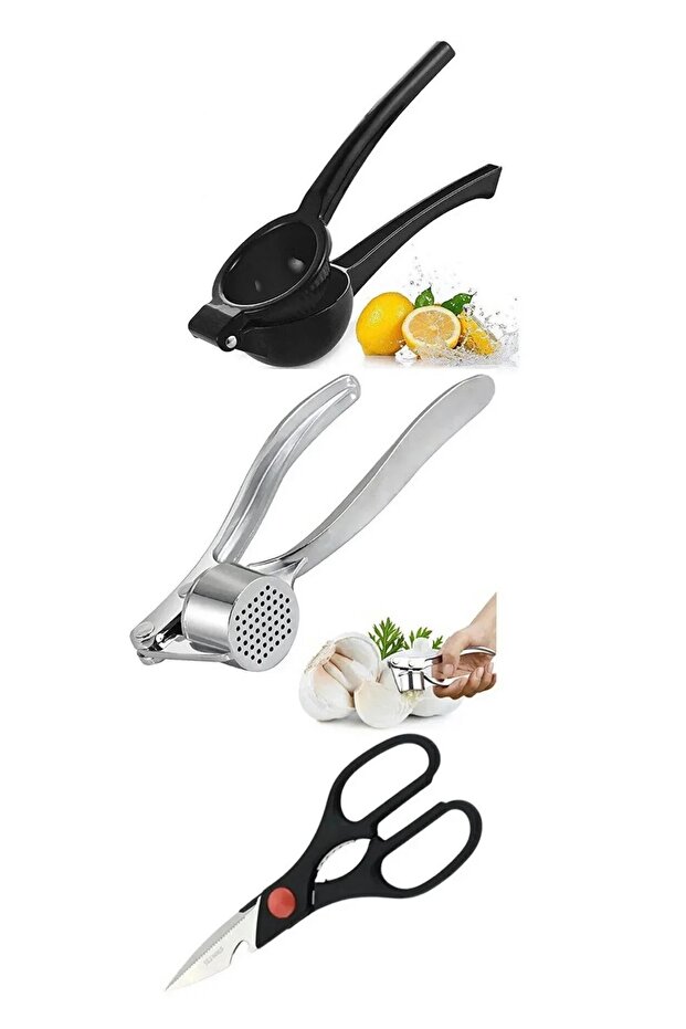 Lemon Squeezer Lemon Juicer Orange Citrus Presser Garlic Crusher Scissors