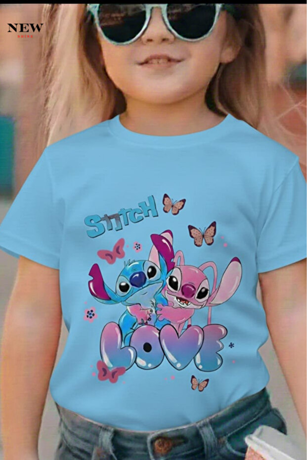 Stitch Printed Unisex Children's T-Shirt