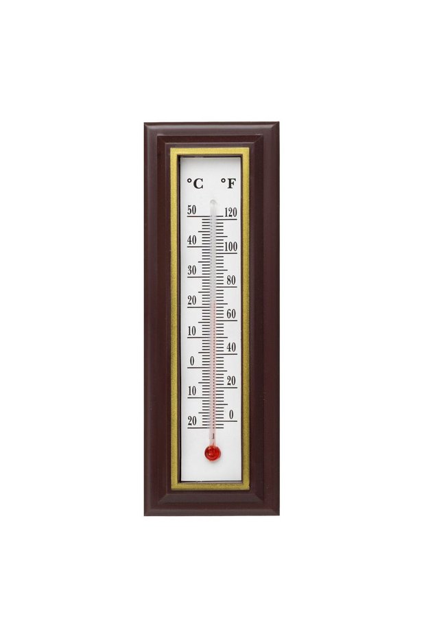 Brown Plastic Wall Thermometer 18.5cm