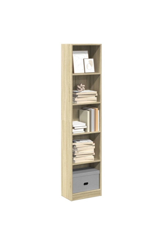 Bookcase Sonoma Oak 40x24x176 cm Engineered Wood