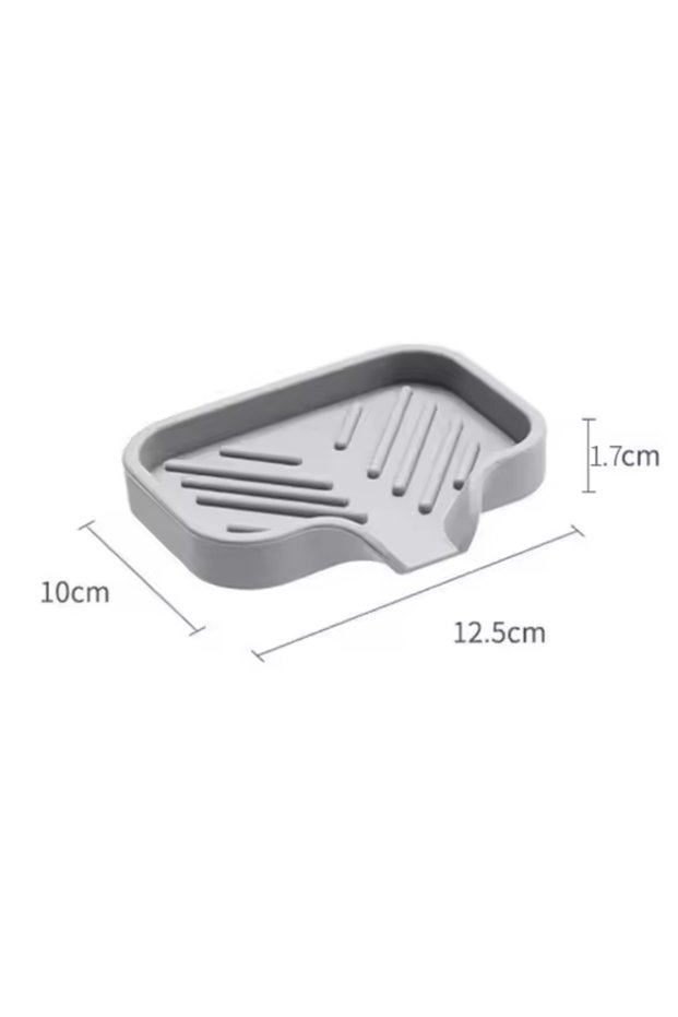 Small Sink Silicone Tray With Drain Soap Sponge Storage Holder Countertop Sink Scrubber Brush Soap S