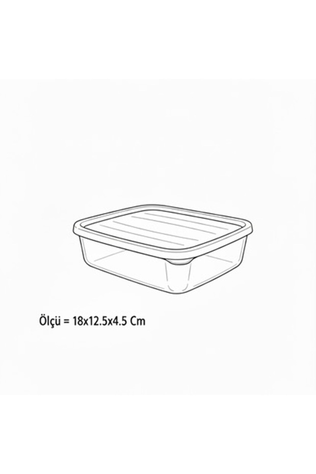 حاوية تخزين مستطيلة الشكل من بولي تايم، 3 قطع، لون أنثراسايت (0.6 لتر) - 4