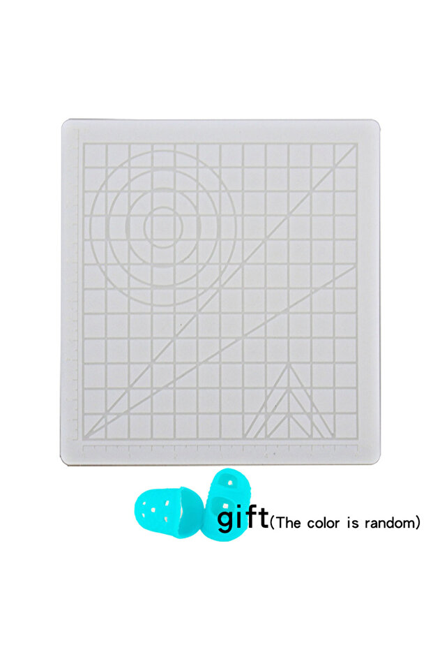 white 3D Printing Pen Silicone Mat DIY With 2 Finger Protectors Template Drawing Tool Silicone Pad D
