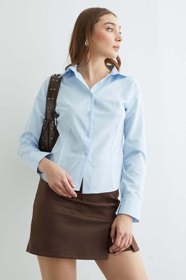 Basic Pensli Slim Fit Gömlek - 4