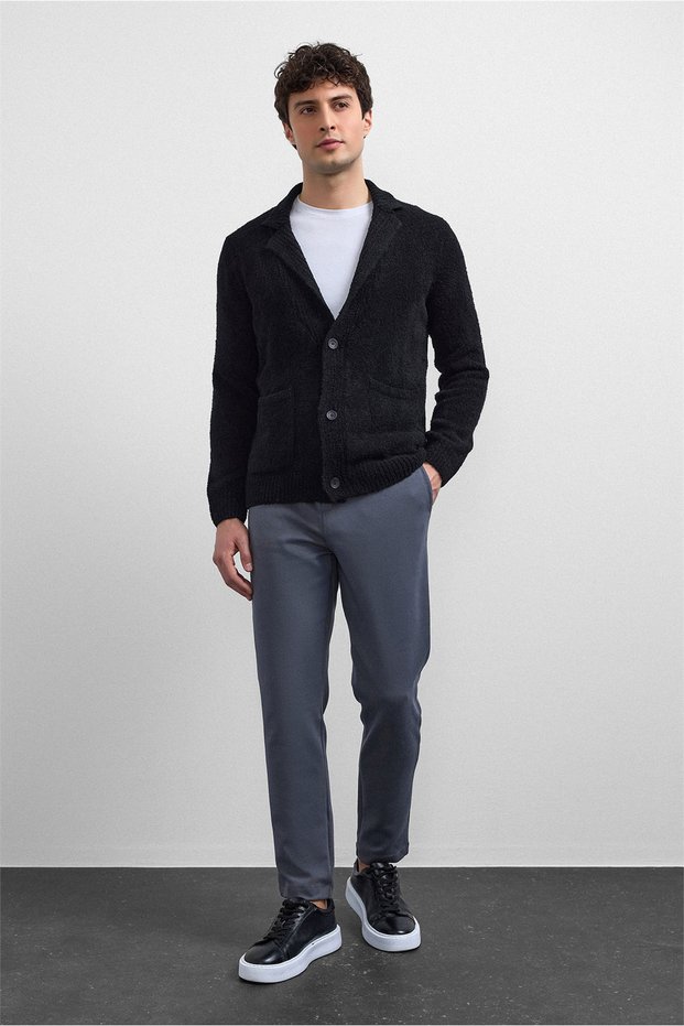 Black Regular Fit Cardigan