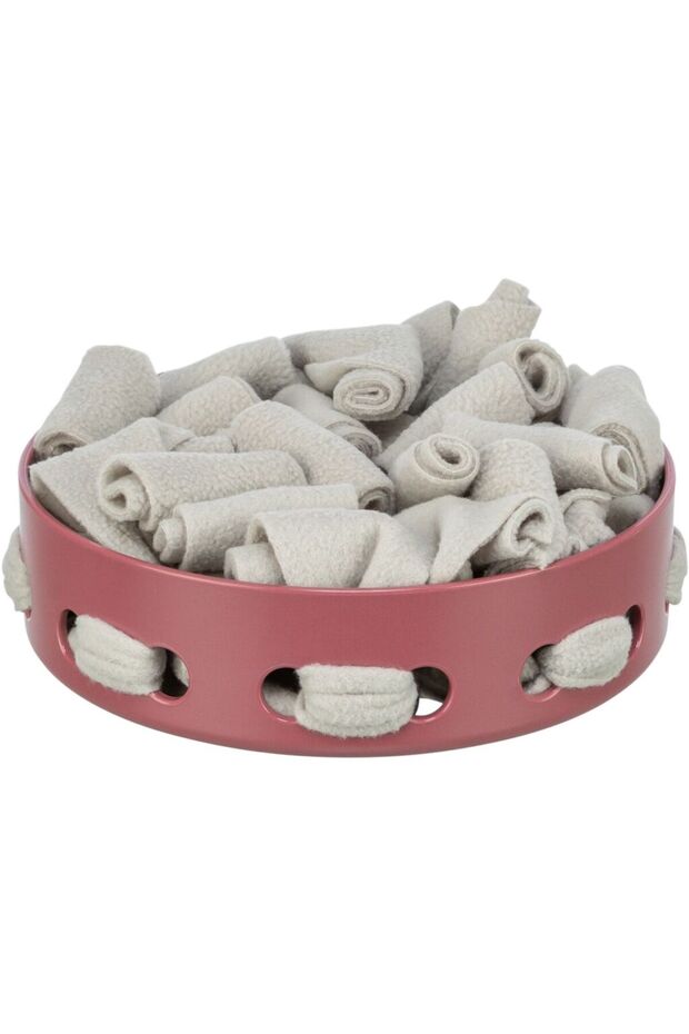 Cat Activity Plastic Hide'n'Sniff Bowl Cat Toy - RED/18CM
