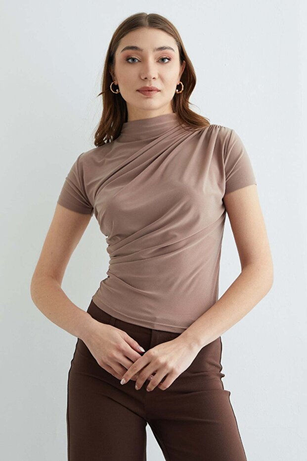 Drapeli Dik Yaka Bluz - 7