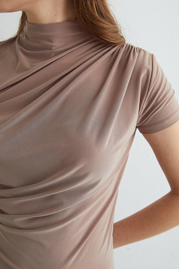 Drapeli Dik Yaka Bluz - 3