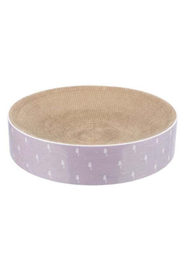 Lilly Cardboard Scratching Bed with Catnip for Cats - LIGHT LILAC/45X10CM