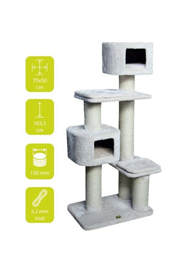 Scratching Tree Trend Catrock Western Inn for Cats - GREY/70X50X160CM