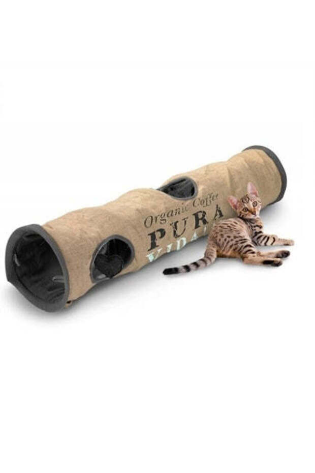 Pura Vida Cat Tunnel Cat Toy - 120X25X25CM