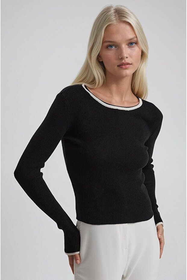 Piped Detail knitwear sweater 1399