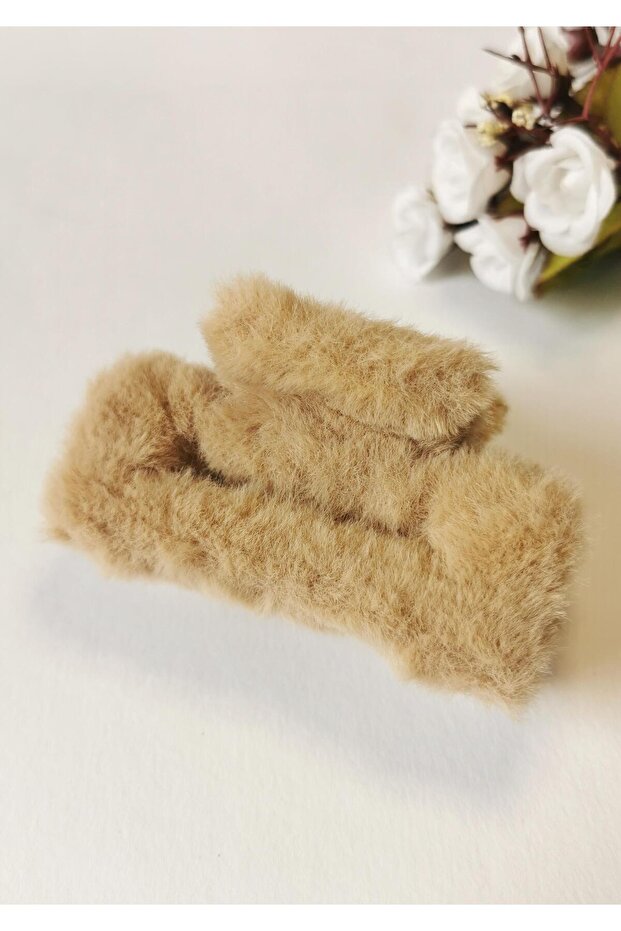 Light brown plush latch buckle - 1