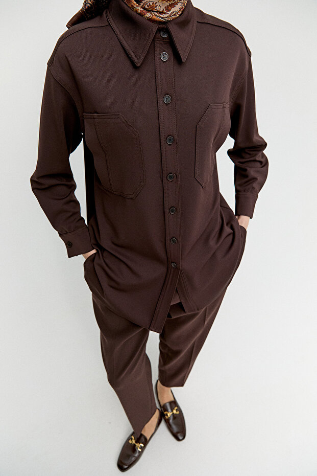 Çift Cepli Oversize Tunik - 6