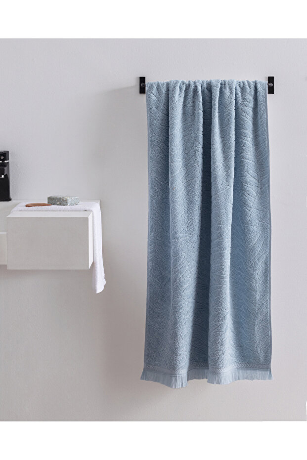 Aurole 100% Cotton Bath Towel - Blue - 70X140 cm