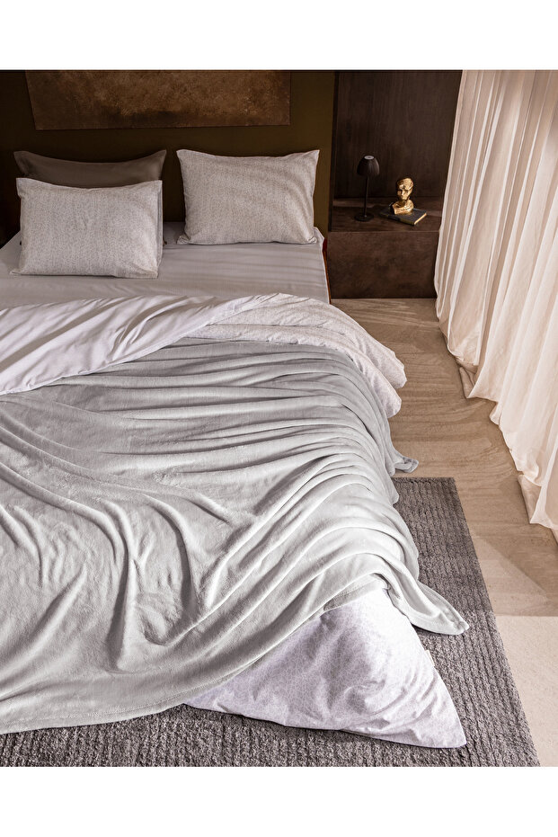طقم بطانية مزدوجة من جريلوت - رمادي - 3
