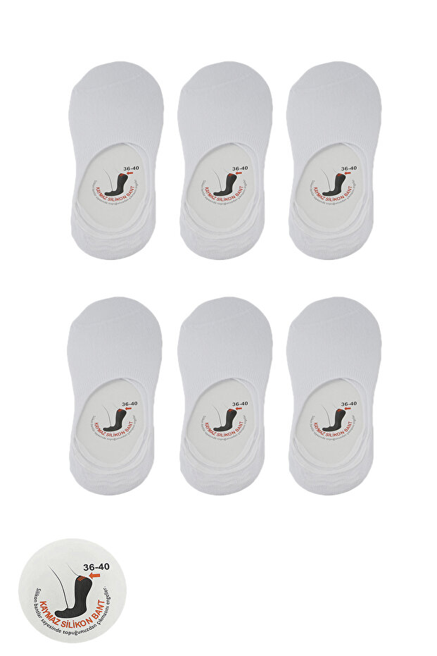Jamar Set of 6 Women's White Socks