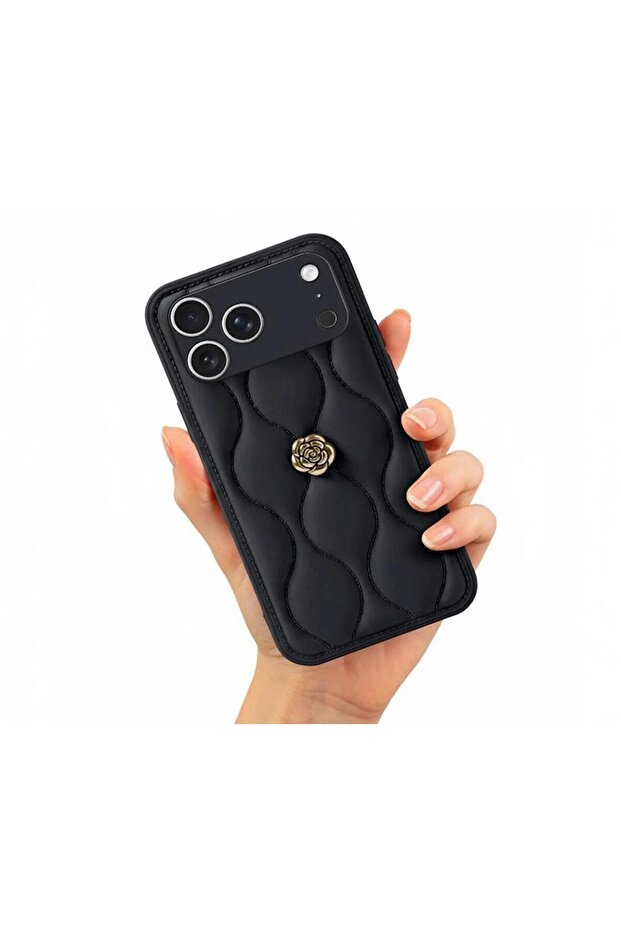 حافظة جلدية بتصميم وردي متوافقة مع آيفون 17 - 3