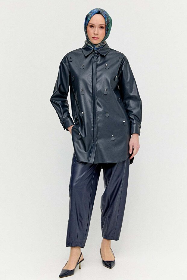 Suni Deri Pantolon - 1