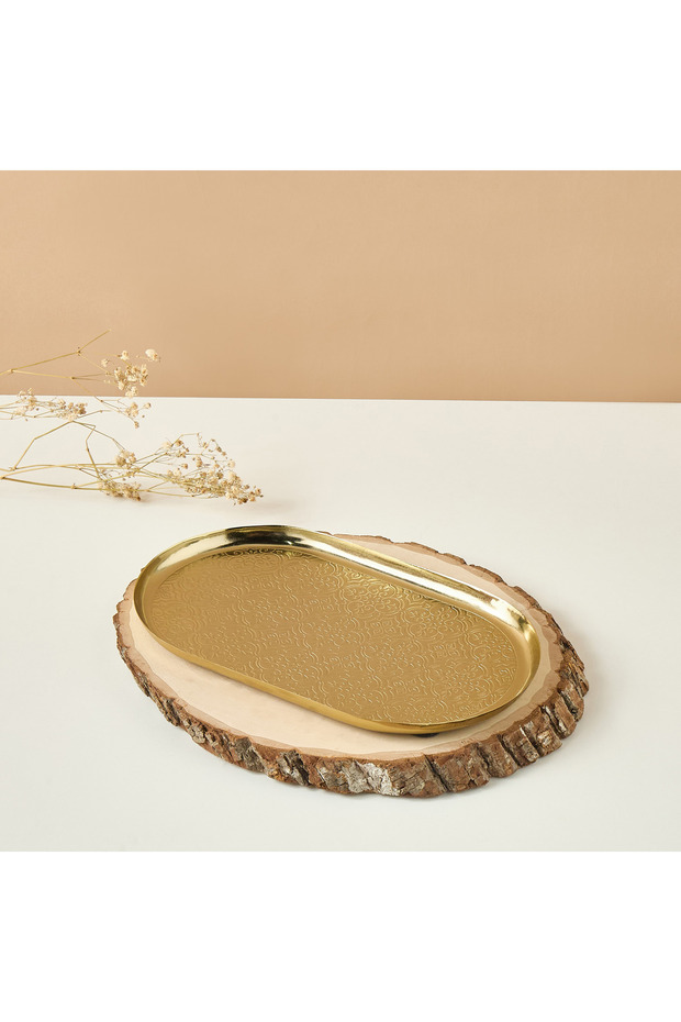 Elevated Textured Oval Tray - 25x16 cms