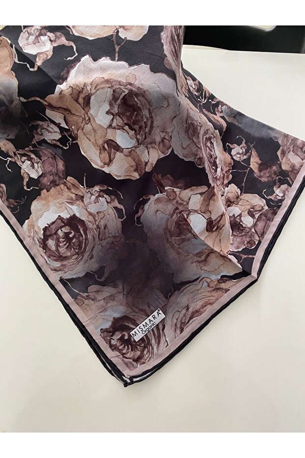 Rose Pattern Organic Cotton Scarf