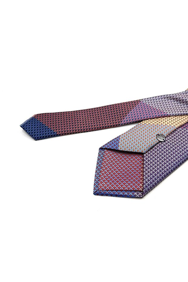 Dot Pattern Multicolor Patchwork Classic Tie Kk13374 - 2