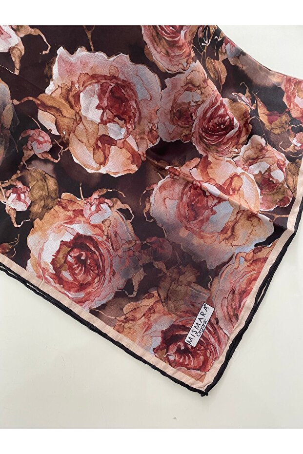 Rose Pattern Organic Cotton Scarf