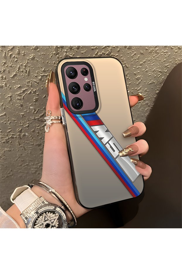 Bmw Pattern Anti Fall Slim Hard Case Compatible with Samsung Galaxy S22 Ultra
