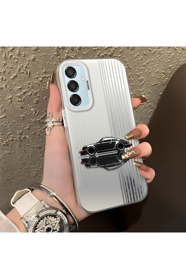 Sport Car Pattern Anti Fall Slim Hard Case Cover Compatible with Samsung Galaxy M15