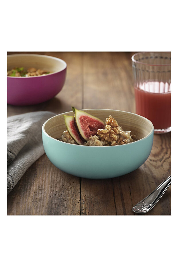 Akerhallon Bambu Servis Kasesi Pembe-Turkuaz 2 Parça - 3