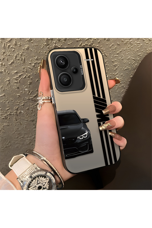 Anti-Fall Slim Hard Case Compatible with Redmi Note 13 Pro Plus+ 5g Bmw Patterned