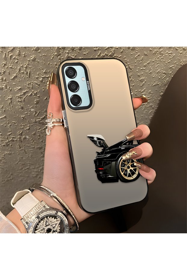 Sport Car Pattern Anti Fall Slim Hard Case Cover Compatible with Samsung Galaxy M15