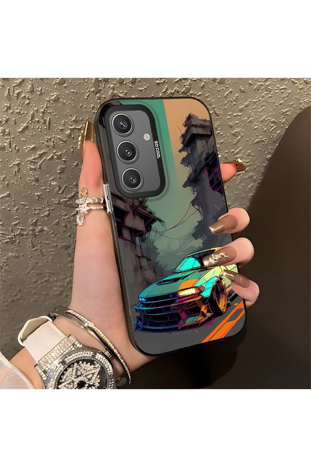 Sports Car Pattern Anti Fall Slim Hard Case Compatible with Samsung Galaxy S24