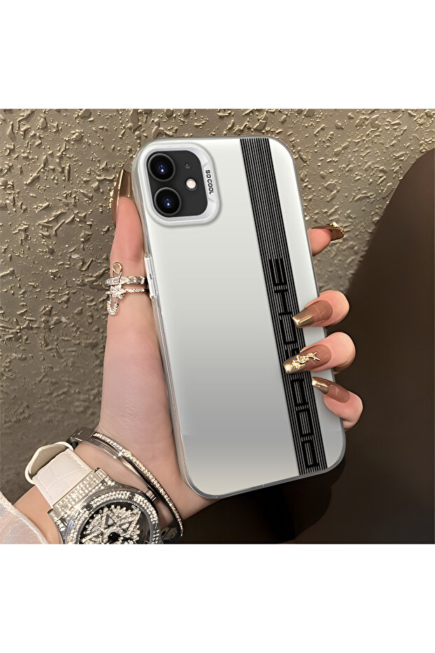 Car Badge Pattern Anti Fall Slim Hard Case Cover Compatible with iPhone 11