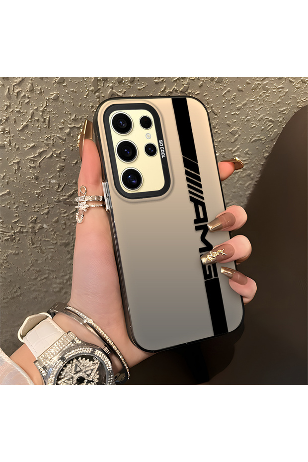Amg Patterned Anti-Drop Slim Hard Case Compatible with Samsung Galaxy S24 Ultra