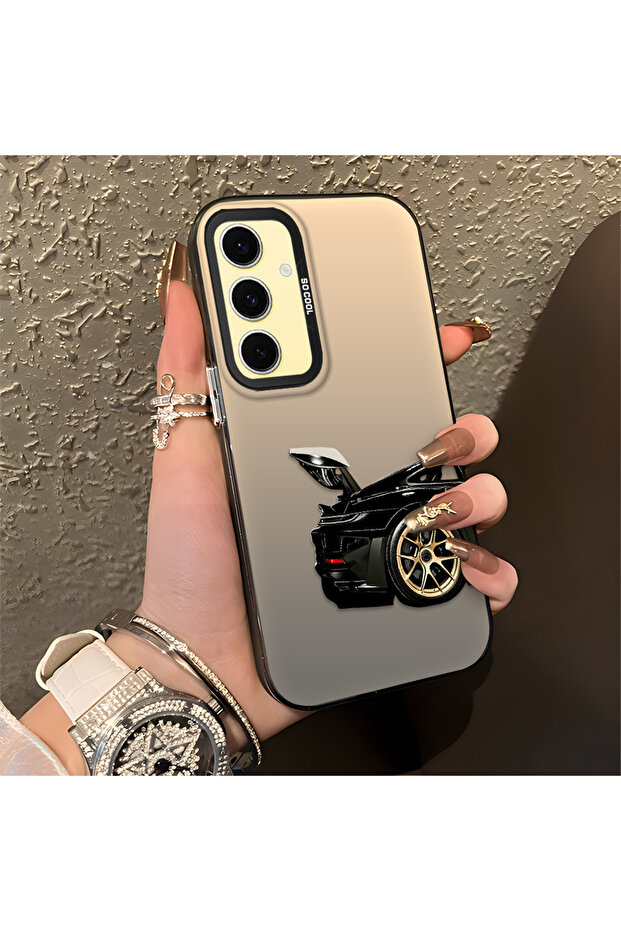 Sports Car Pattern Anti Fall Slim Hard Case Compatible with Samsung Galaxy S24 Fe