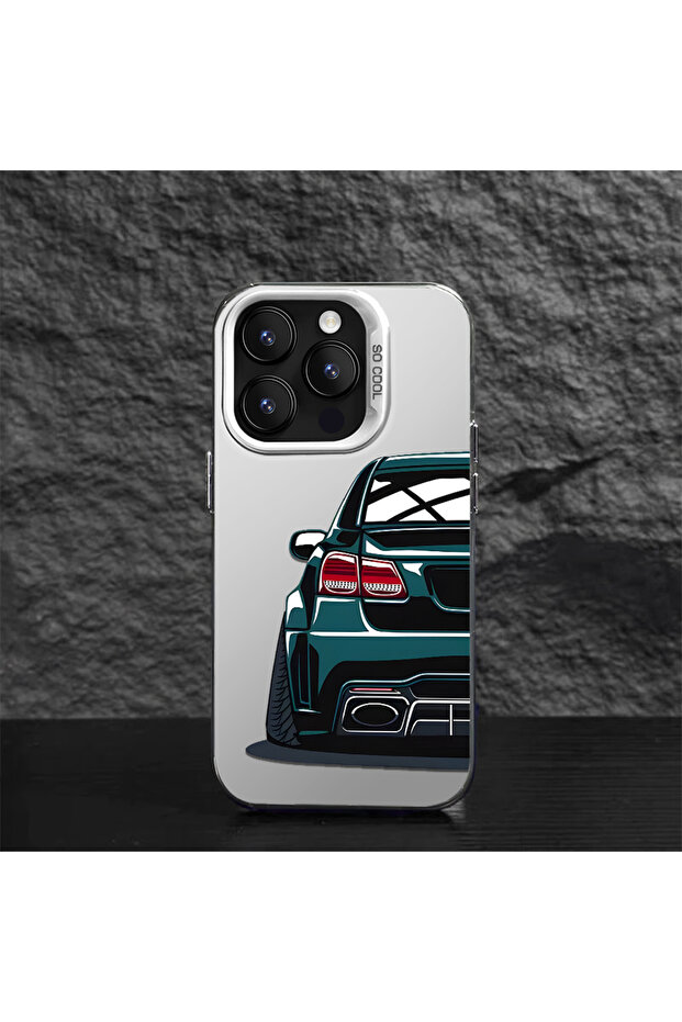 حافظة صلبة رفيعة مضادة للسقوط بنمط السيارة متوافقة مع هاتف iPhone 16 - 5