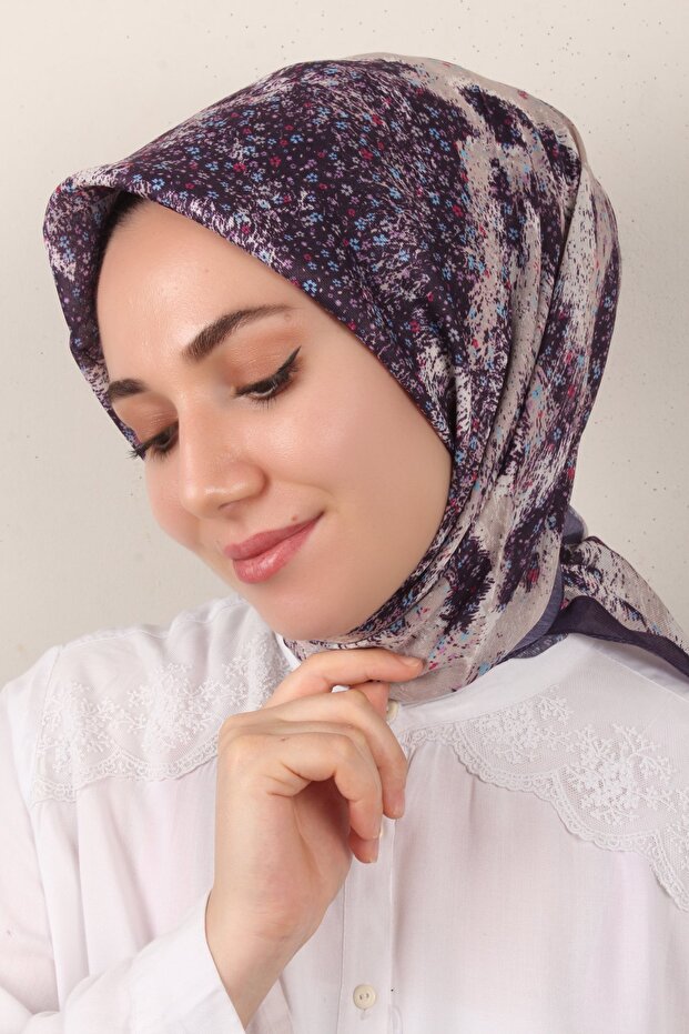 Nirvana Soft Eşarp 3344-5 Mor - 1