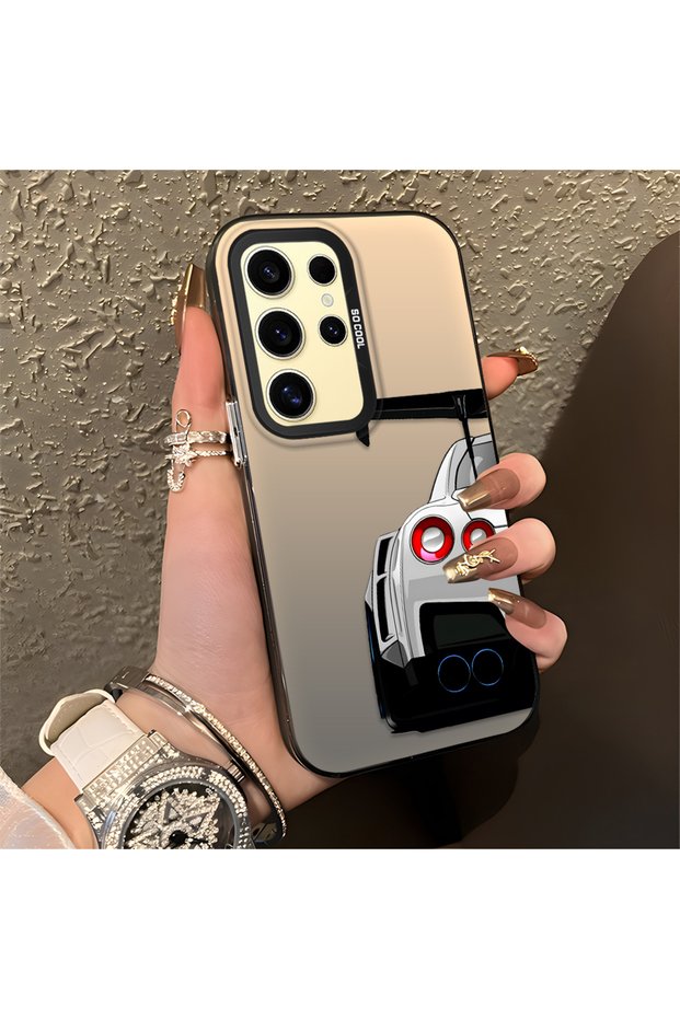 Car Pattern Anti Fall Slim Hard Case Compatible with Samsung Galaxy S24 Ultra