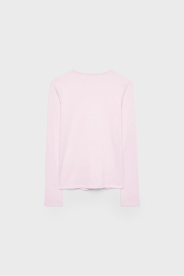 Basic uzun kollu tişört - 7