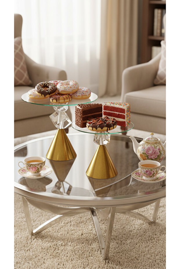 طقم حامل كيك وحلويات - 4